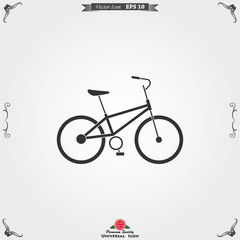 Bicycle icon. Vector element illustration on background.