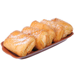 Baking carved on a white background