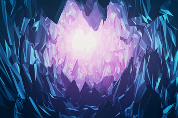 Gems and crystals mountain