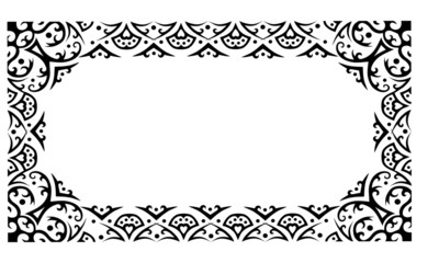 Black ornament frame