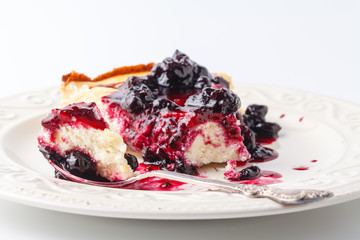 Small homemade deset pie with berries