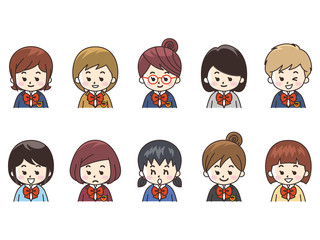 中高生の女子いろいろ（ブレザー）