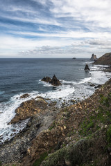 Fototapeta na wymiar Small rocks at the rocky coast