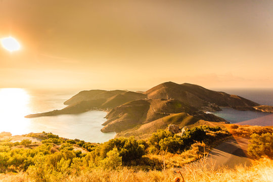 Greek coastline on Peloponnese, Mani Peninsula