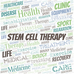 Stem Cell Therapy word cloud. Wordcloud made with text only.