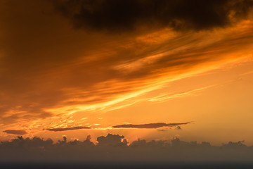 Sunset over sea surface