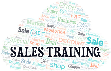 Sales Training Word Cloud. Wordcloud Made With Text.