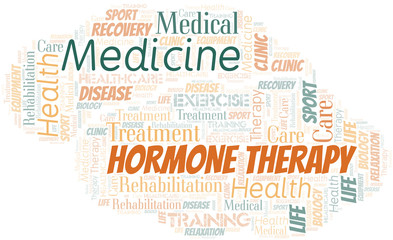 Fototapeta premium Hormone Therapy word cloud. Wordcloud made with text only.