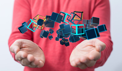 code data concept in hand