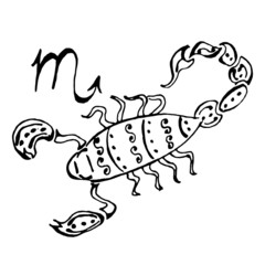  illustration - a beautiful image with the sign of the zodiac - Scorpio.