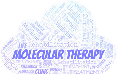 Obraz premium Molecular Therapy word cloud. Wordcloud made with text only.