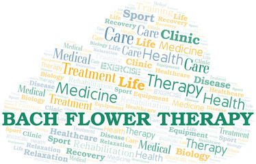 Bach Flower Therapy word cloud. Wordcloud made with text only.