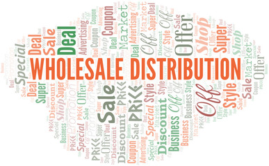 Obraz premium Wholesale Distribution Word Cloud. Wordcloud Made With Text.