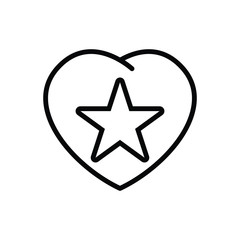 Black line icon for favorites