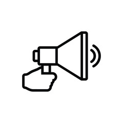 Black line icon for marketing 