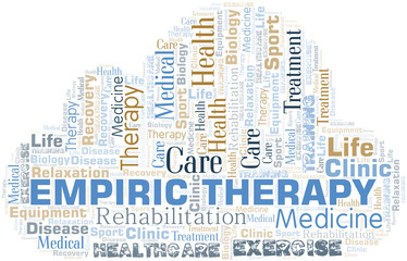 Empiric Therapy word cloud. Wordcloud made with text only.