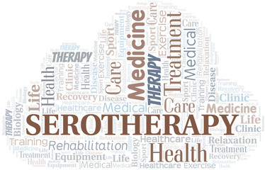 Obraz premium Serotherapy word cloud. Wordcloud made with text only.