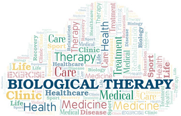 Biological Therapy word cloud. Wordcloud made with text only.