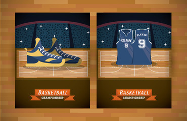 Basketball sport set of cards