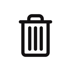 Trash vector icon in modern style for web site and mobile app