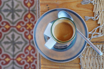 Top view of perfect moroccan coffee