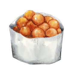 Deep Fried Sweet Potato Balls or Thai dessert