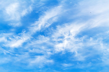 Fototapeta premium Blue sky with picturesque fluffy clouds background