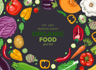 Horizontal background with vegetables.