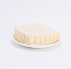 Chinese tofu on white background