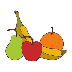 delicious tropical fruit icon cartoon