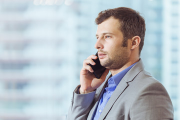 Boss calling, CEO phone call,Business contact concept