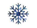 Blue Snowflake Watercolor Design