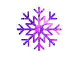 Purple and Pink Watercolour Snowflake Design