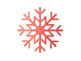 Red Watercolor Snowflake for Designs