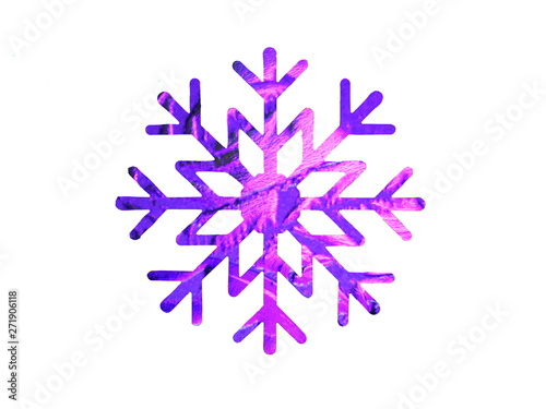 Purple and Pink Watercolour Snowflake Design