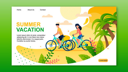 Landing Page Presenting Active Summer Vacation