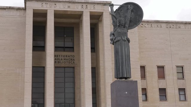 The "Minerva" symbol of knwoledge and intelligence in The Univesity of Sapienza 