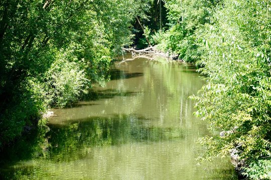 Die Itz in Coburg bei Sonnenschein