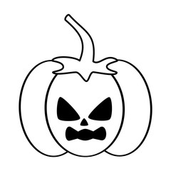 cartoon pumpkin vector illustration for coloring art