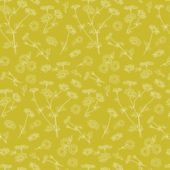 seamless chamomile pattern