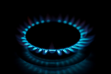 Gas flame of a gas stove