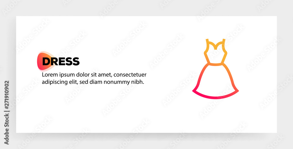 Sticker DRESS ICON CONCEPT