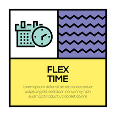 FLEX TIME ICON CONCEPT