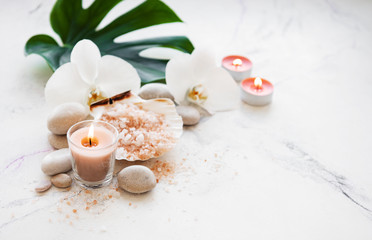 Spa products with orchids