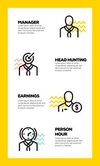 HEAD HUNTING LINE ICON CONCEPT