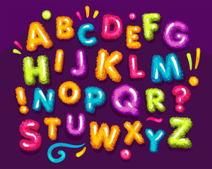 Kids alphabet color letters