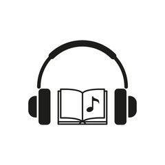 Audiobook sign. Simple vector illustration