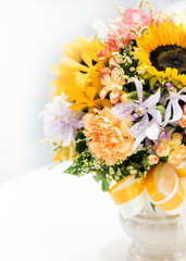 Beautiful bouquet of flowers colorful, flower decoration, Floral arrangement
