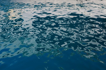 Clear blue water of the Mediterranean in Marmaris, Turkey
