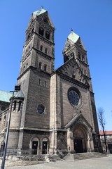 Fototapeta na wymiar Romanesque revival architecture